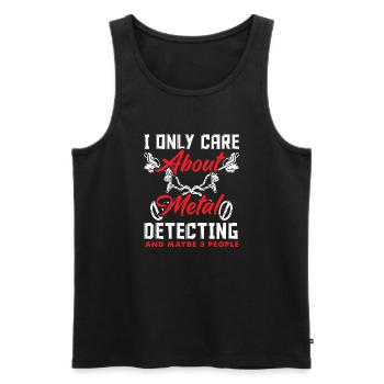 Funny Probing Metal Detector Detector - Men's Premium Organic Tank Top - black - Front - Michal (187cm)