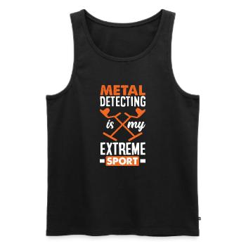 Funny Probing Metal Detector Detector - Men's Premium Organic Tank Top - black - Front - Michal (187cm)