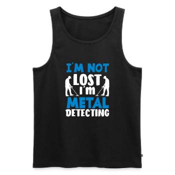 Funny Probing Metal Detector Detector - Men's Premium Organic Tank Top - black - Front - Michal (187cm)