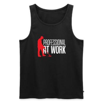 Funny Probing Metal Detector Detector - Men's Premium Organic Tank Top - black - Front - Michal (187cm)
