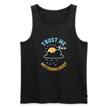 Meteorologist Meteorology Storm Chaser Gift - Men's Premium Organic Tank Top - black - Front - AI Model Male 178 light (178cm)