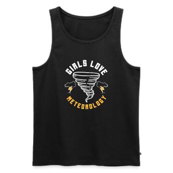 Meteorologist Meteorology Storm Chaser Gift - Men's Premium Organic Tank Top - black - Front - AI Model Male 178 light (178cm)