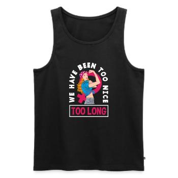 Feminismus Feministin - Männer Premium Bio Tank Top - Schwarz - Vorne - Michal (187cm)