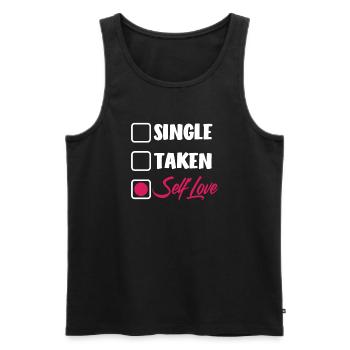 Feminismus Feministin - Männer Premium Bio Tank Top - Schwarz - Vorne - Michal (187cm)