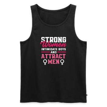 Feminismus Feministin - Männer Premium Bio Tank Top - Schwarz - Vorne - Michal (187cm)