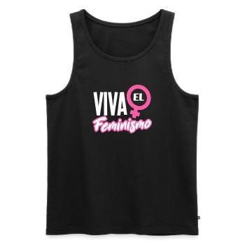 Feminismus Feministin - Männer Premium Bio Tank Top - Schwarz - Vorne - AI Model Male 178 light (178cm)