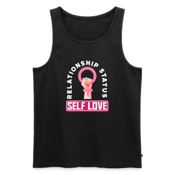 Feminismus Feministin - Männer Premium Bio Tank Top - Schwarz - Vorne - Michal (187cm)