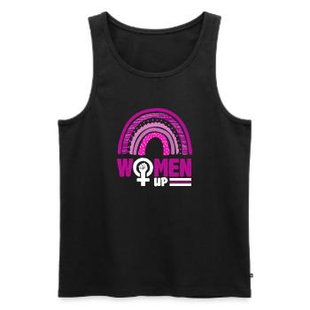 Feminismus Feministin - Männer Premium Bio Tank Top - Schwarz - Vorne - Michal (187cm)