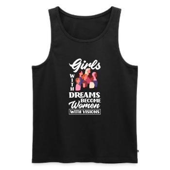 Feminismus Feministin - Männer Premium Bio Tank Top - Schwarz - Vorne - Michal (187cm)