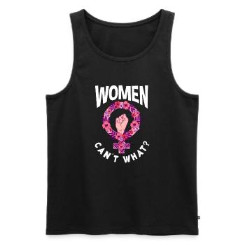 Feminismus Feministin - Männer Premium Bio Tank Top - Schwarz - Vorne - Michal (187cm)