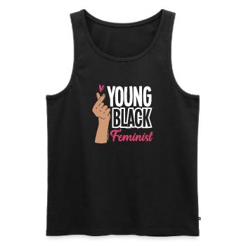 Feminismus Feministin - Männer Premium Bio Tank Top - Schwarz - Vorne - Michal (187cm)