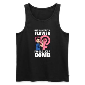 Feminismus Feministin - Männer Premium Bio Tank Top - Schwarz - Vorne - Michal (187cm)
