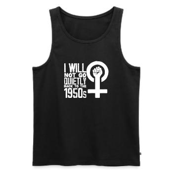 Feminismus Feministin - Männer Premium Bio Tank Top - Schwarz - Vorne - Michal (187cm)