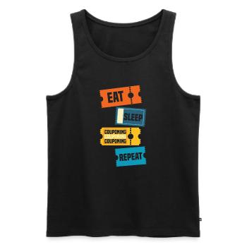 Lustiges Extrem Couponing Coupon Geschenk - Männer Premium Bio Tank Top - Schwarz - Vorne - Michal (187cm)