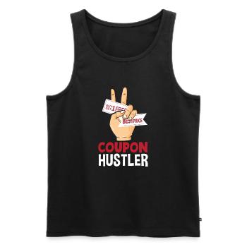 Funny Extreme Couponing Coupon Gift - Men's Premium Organic Tank Top - black - Front - Michal (187cm)