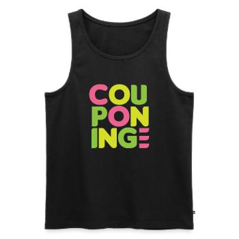 Funny Extreme Couponing Coupon Gift - Men's Premium Organic Tank Top - black - Front - Michal (187cm)