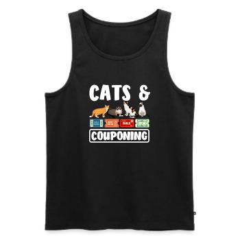 Lustiges Extrem Couponing Coupon Geschenk - Männer Premium Bio Tank Top - Schwarz - Vorne - Michal (187cm)