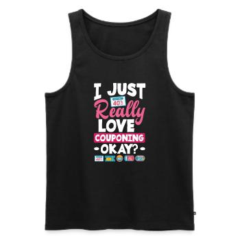 Funny Extreme Couponing Coupon Gift - Men's Premium Organic Tank Top - black - Front - Michal (187cm)