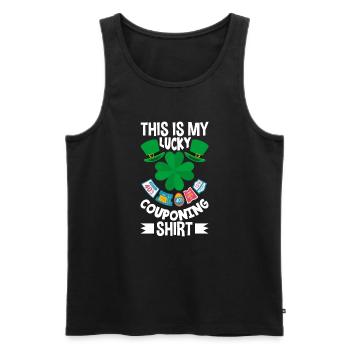 Funny Extreme Couponing Coupon Gift - Men's Premium Organic Tank Top - black - Front - Michal (187cm)