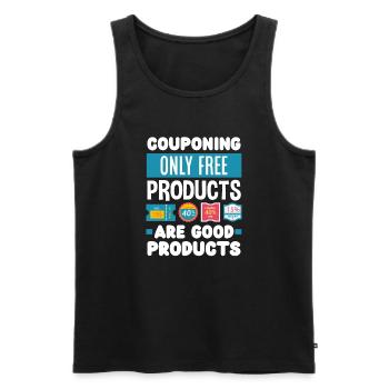 Lustiges Extrem Couponing Coupon Geschenk - Männer Premium Bio Tank Top - Schwarz - Vorne - Michal (187cm)