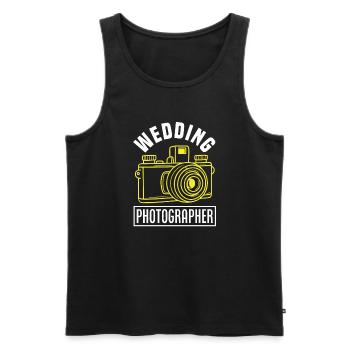 Drôle Photographie Photographe Photographe Cadeau - Débardeur bio Premium Homme - noir - Devant - Michal (187cm)
