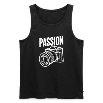 Drôle Photographie Photographe Photographe Cadeau - Débardeur bio Premium Homme - noir - Devant - Michal (187cm)