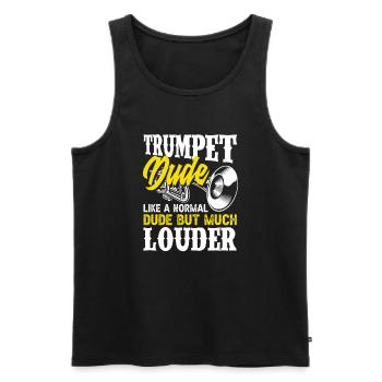 Trumpet Trumpeter Trumpet Player - Men's Premium Organic Tank Top - black - Front - AI Model Male 178 light (178cm)