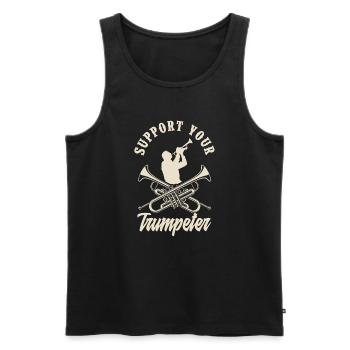 Trumpet Trumpeter Trumpet Player - Men's Premium Organic Tank Top - black - Front - AI Model Male 178 light (178cm)