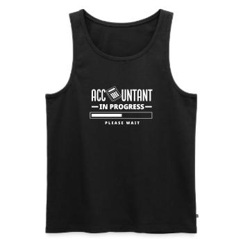Drôle de cadeau comptable de conseiller fiscal - Débardeur bio Premium Homme - noir - Devant - Michal (187cm)
