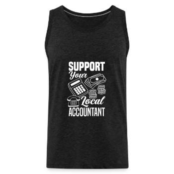 Cadeau drôle de comptable conseiller fiscal - Débardeur bio Premium Homme - charbon - Devant - Alexander (188cm)