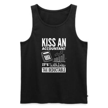 Drôle de cadeau comptable de conseiller fiscal - Débardeur bio Premium Homme - noir - Devant - Michal (187cm)