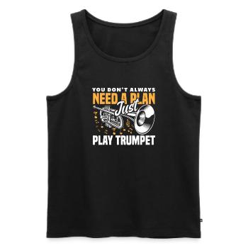 Trumpet Trumpeter Trumpet Player - Men's Premium Organic Tank Top - black - Front - AI Model Male 178 light (178cm)