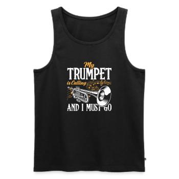 Trompete Trompeter Trompeten Spieler - Männer Premium Bio Tank Top - Schwarz - Vorne - Michal (187cm)