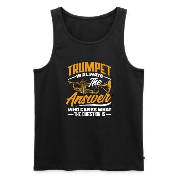 Trompete Trompeter Trompeten Spieler - Männer Premium Bio Tank Top - Schwarz - Vorne - Michal (187cm)