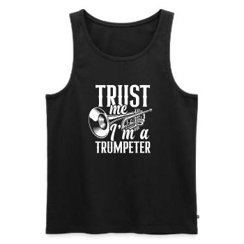 Trompete Trompeter Trompeten Spieler - Männer Premium Bio Tank Top - Schwarz - Vorne - AI Model Male 178 light (178cm)