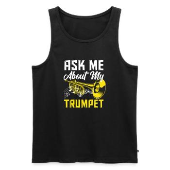 Trompete Trompeter Trompeten Spieler - Männer Premium Bio Tank Top - Schwarz - Vorne - Michal (187cm)