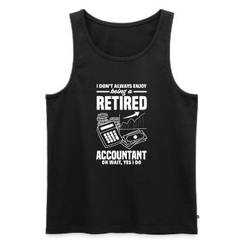 Drôle de cadeau comptable de conseiller fiscal - Débardeur bio Premium Homme - noir - Devant - Michal (187cm)