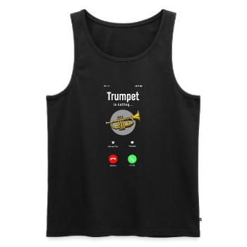 Trompete Trompeter Trompeten Spieler - Männer Premium Bio Tank Top - Schwarz - Vorne - AI Model Male 178 light (178cm)