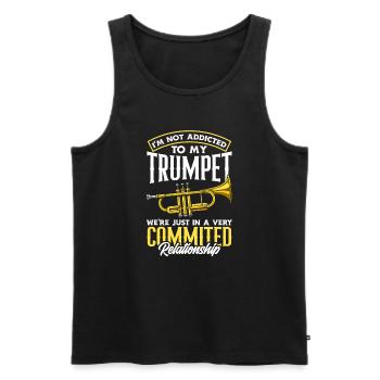 Trumpet Trumpeter Trumpet Player - Men's Premium Organic Tank Top - black - Front - AI Model Male 178 light (178cm)