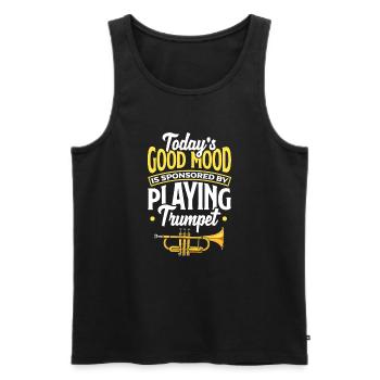 Trumpet Trumpeter Trumpet Player - Men's Premium Organic Tank Top - black - Front - AI Model Male 178 light (178cm)