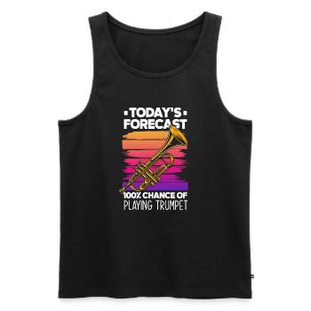 Trumpet Trumpeter Trumpet Player - Men's Premium Organic Tank Top - black - Front - AI Model Male 178 light (178cm)