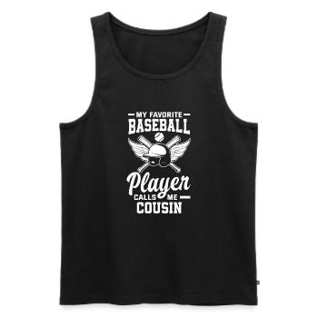 Lustiger Baseball - Männer Premium Bio Tank Top - Schwarz - Vorne - Michal (187cm)