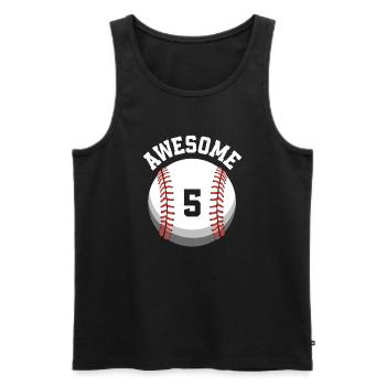 Kinder Geburtstag 5. Geburtstag Baseballparty - Männer Premium Bio Tank Top - Schwarz - Vorne - Michal (187cm)