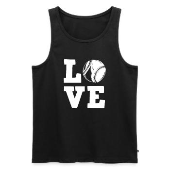 Lustiger Baseball - Männer Premium Bio Tank Top - Schwarz - Vorne - Michal (187cm)