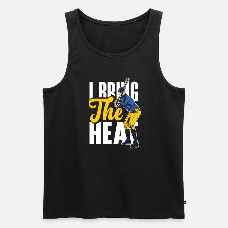 Lustiger Baseball - Männer Premium Bio Tank Top - Schwarz