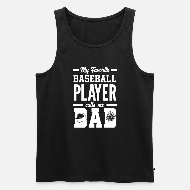 Lustiger Baseball - Männer Premium Bio Tank Top - Schwarz