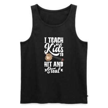 Lustiger Baseball - Männer Premium Bio Tank Top - Schwarz - Vorne - Michal (187cm)