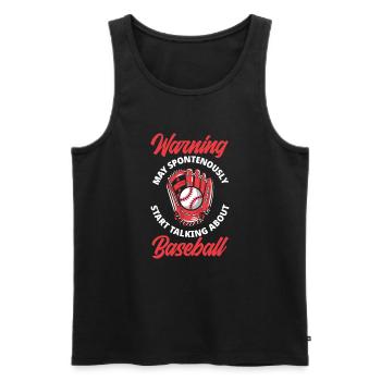 Lustiger Baseball - Männer Premium Bio Tank Top - Schwarz - Vorne - Michal (187cm)