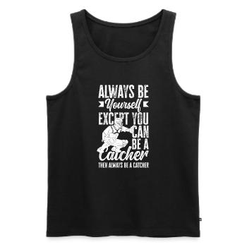 Lustiger Baseball - Männer Premium Bio Tank Top - Schwarz - Vorne - Michal (187cm)