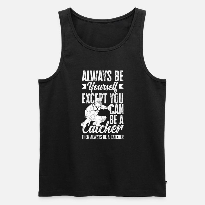 Lustiger Baseball - Männer Premium Bio Tank Top - Schwarz